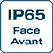 Logo certification indice de protection Ip65 face avant.
